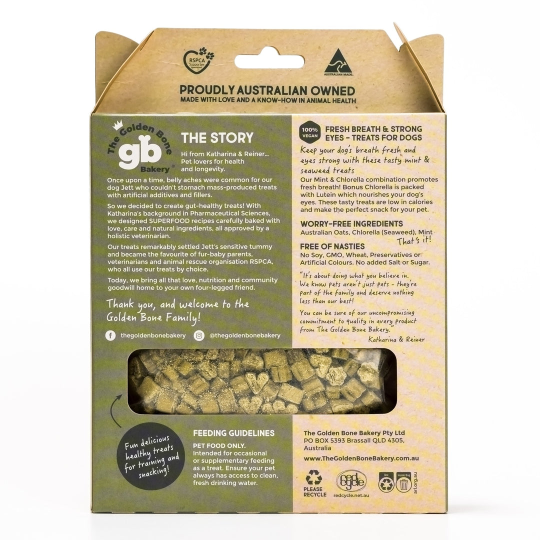 Buy Fresh Breath & Strong Eyes Dog Treats with Mint at The Golden Bone Bakery