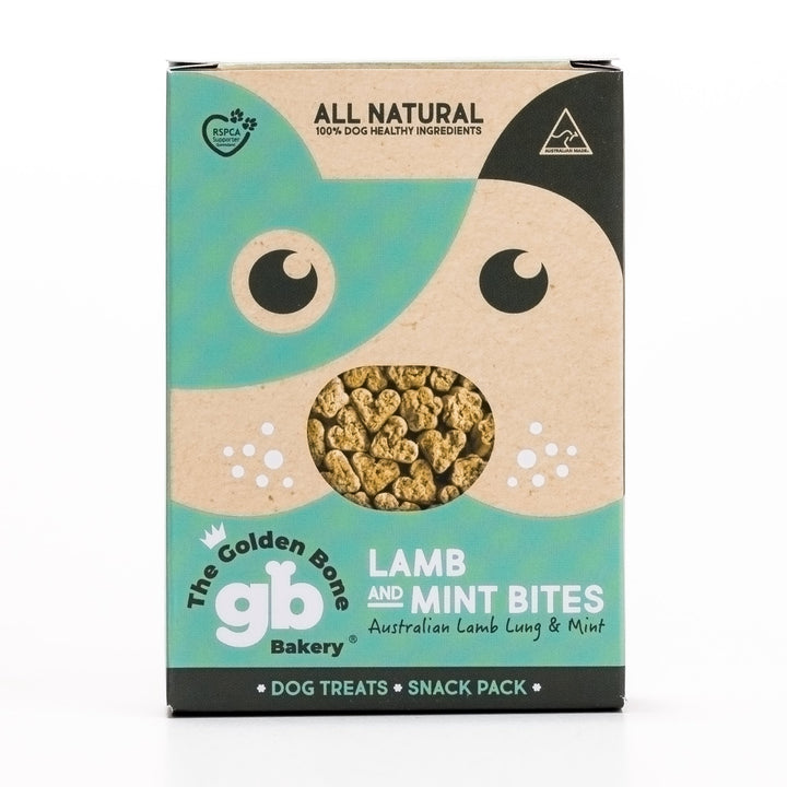 Buy Lamb & Mint Dog Treat Bites at The Golden Bone Bakery