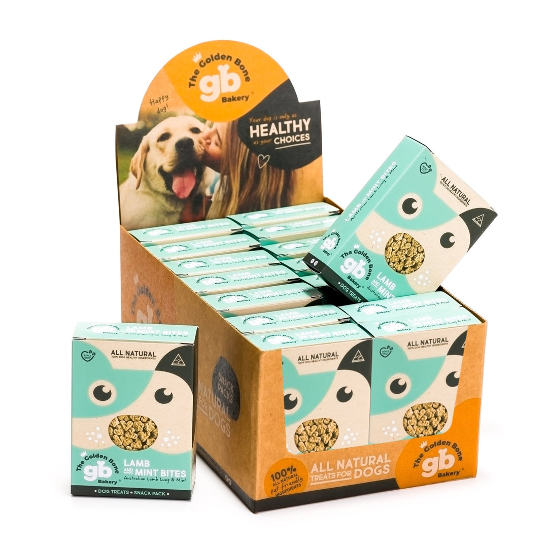 Buy Lamb & Mint Dog Treat Bites at The Golden Bone Bakery