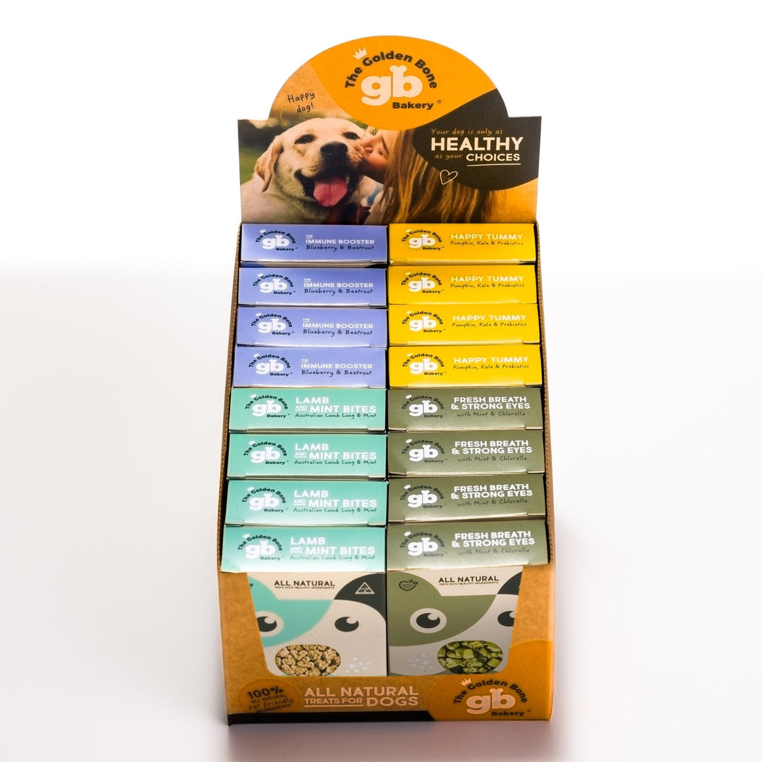 Buy SNACK PACKS 4 Flavour Dog Treats Selection at The Golden Bone Bakery
