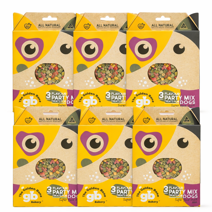 3 Flavour Party Mix Dog Treats – 280g Vegan Superfood Biscuits