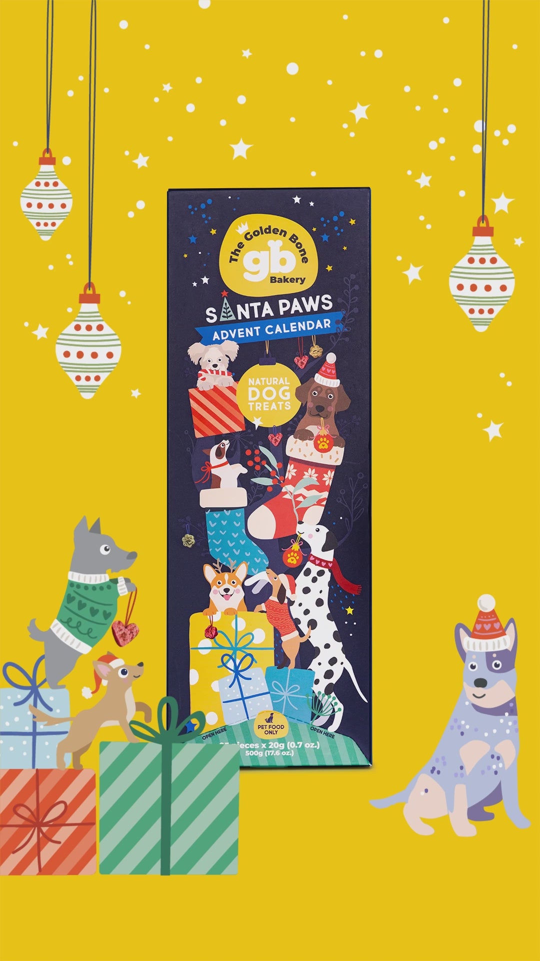 Santa Paws Dog Treats Advent Calendar Christmas Tower