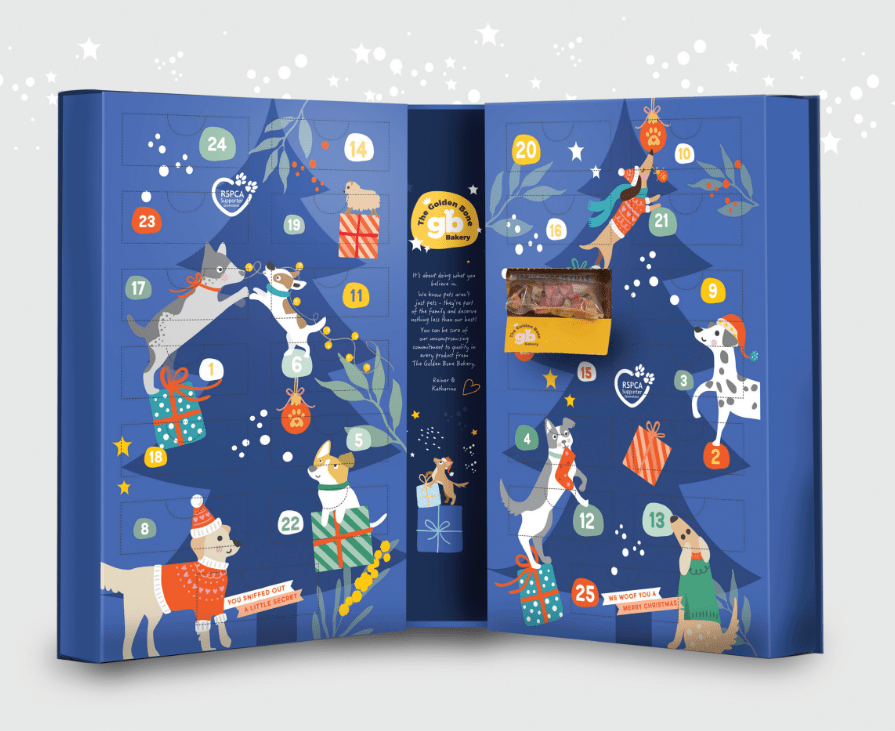 Buy Santa Paws Dog Treats Advent Calendar Christmas at The Golden Bone Bakery